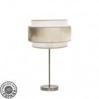 Distribuidor - Lâmpadas Diversas | Sobre Mesas Moderno | SOBREMESA ALTO NEPAL 1XE27 CUERO/BLANCO/ORO 60X30X30 CM Ref: 227871114